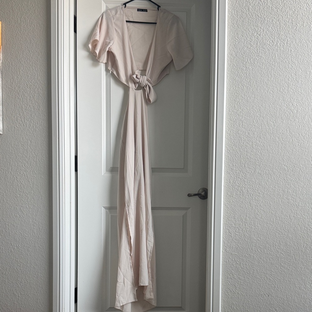 SHEIN Cream cut out Maxi Dress